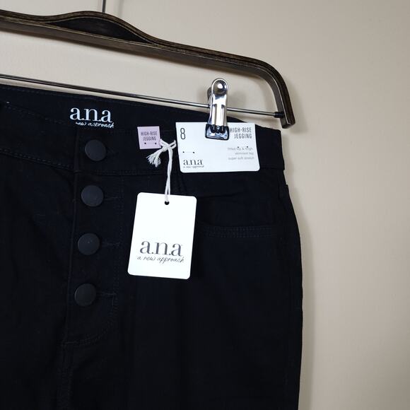 a.n.a Womens High Rise Jegging Skinny Fit Jean in Black Size 8 - Picture 5 of 9